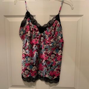 NWT Context Silk Fleet Week Floral Multi Camisole